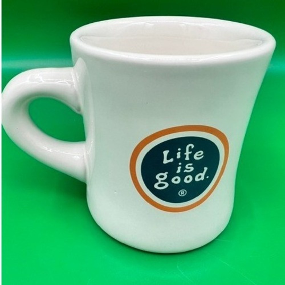 Life is Good Coffee Mug Unisex OS Cream Do What You Like Diner Style Heavyweight